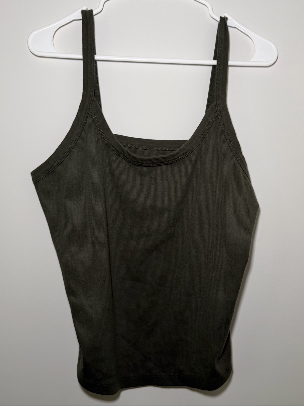 Wild Fable Slim Fit Ribbed Scoop Neck Cami Olive Tank Top Women’s XL